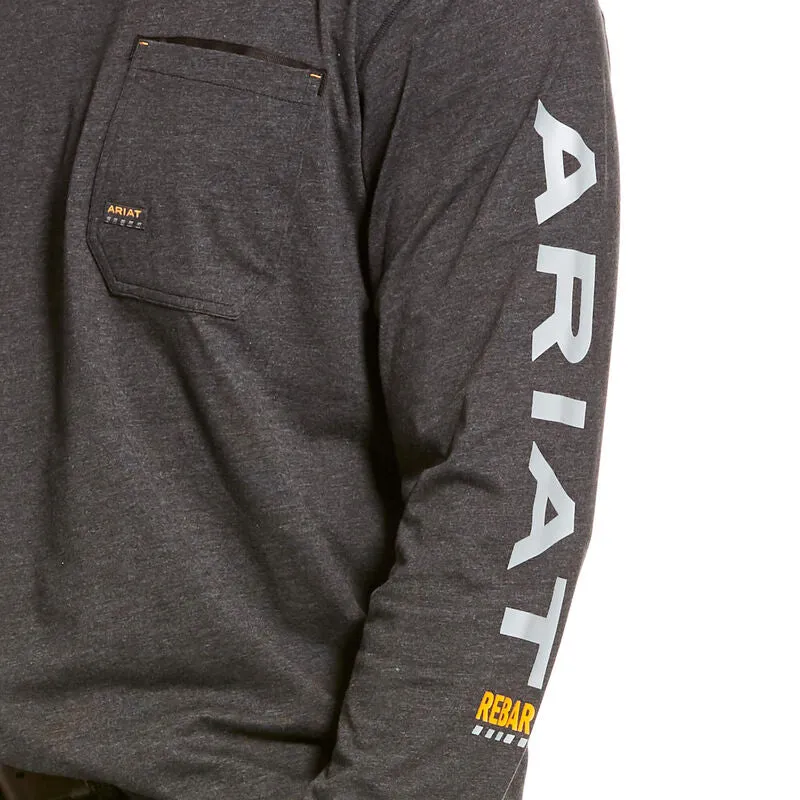 Ariat Men's Rebar Workman Logo in Charcoal Heather