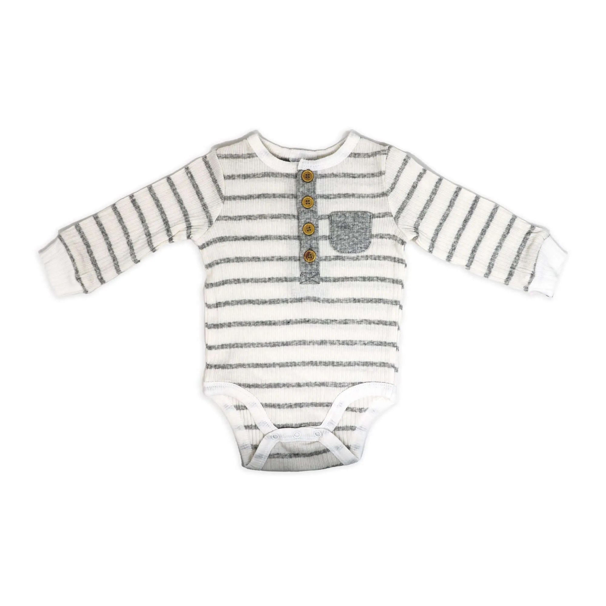 Baby Boy's Jogger Set with Hat - Grey Stripes