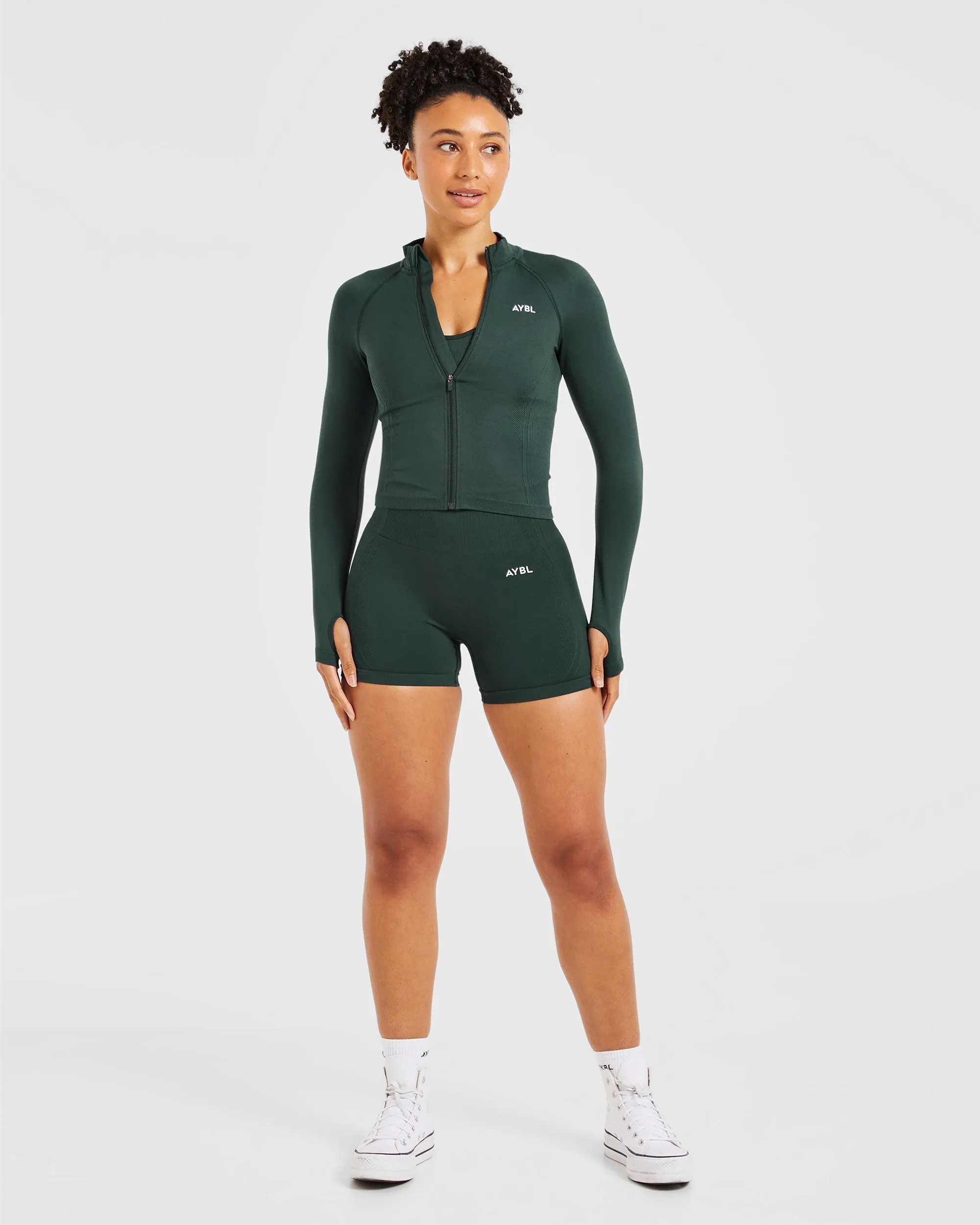 Balance V3 Seamless Zip Jacket - Dark Green