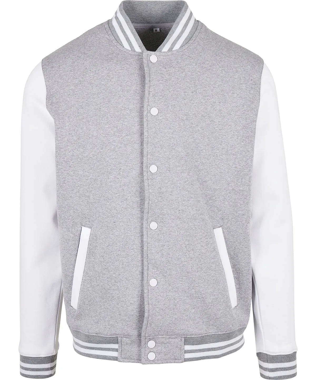 Basic college jacket | Heather Grey/White