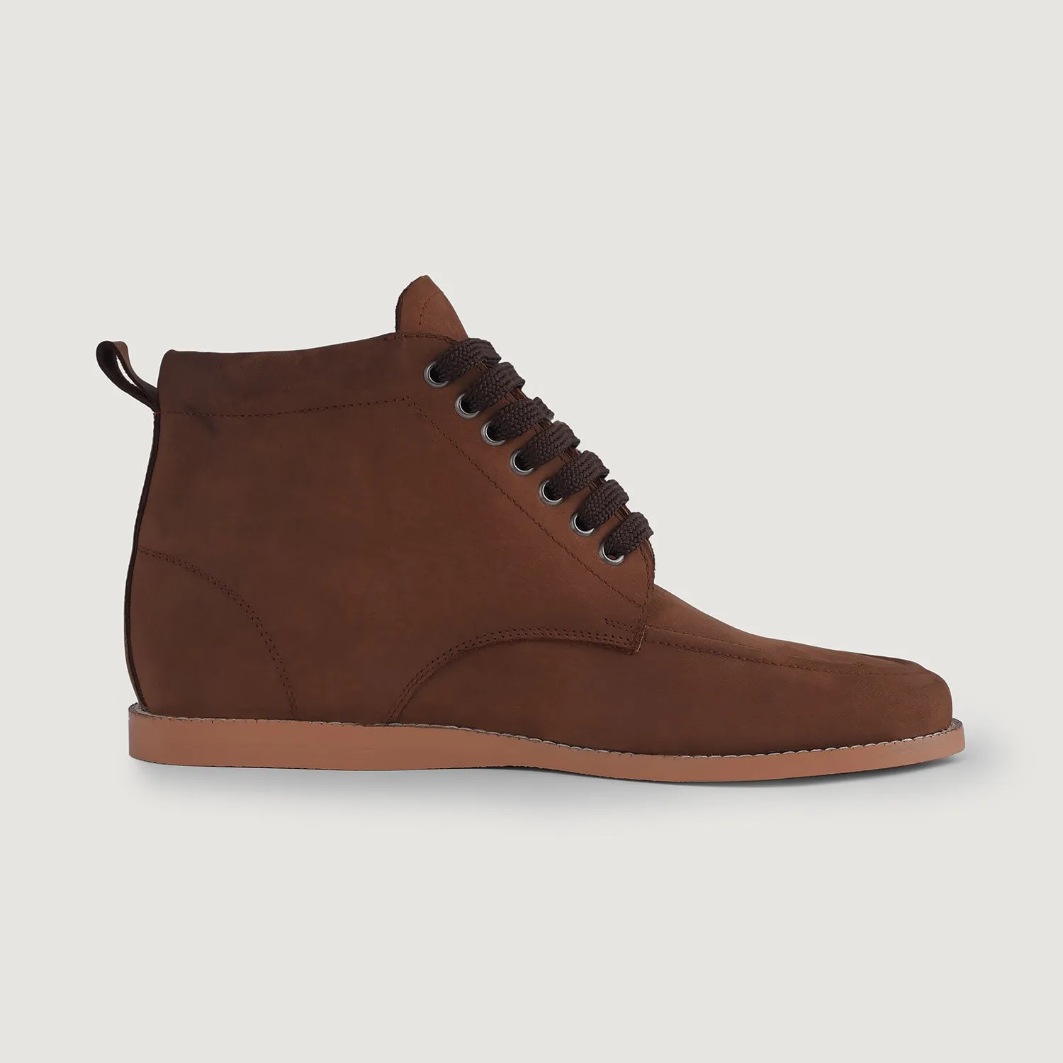 Bearman Moc Toe Pull-up Brown Leather Boots