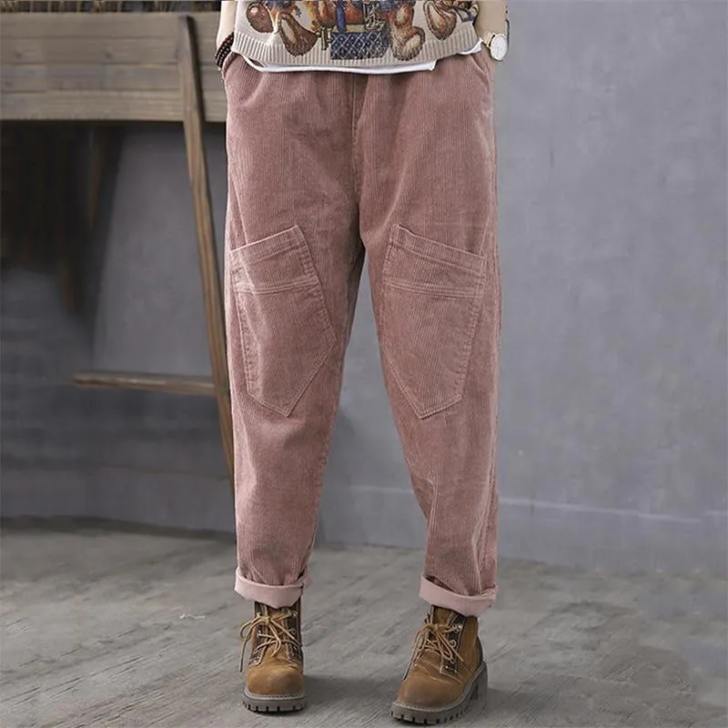 Boho Corduroy Casual Pant