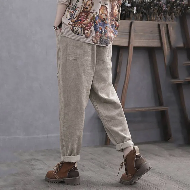 Boho Corduroy Casual Pant