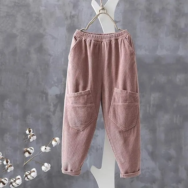 Boho Corduroy Casual Pant