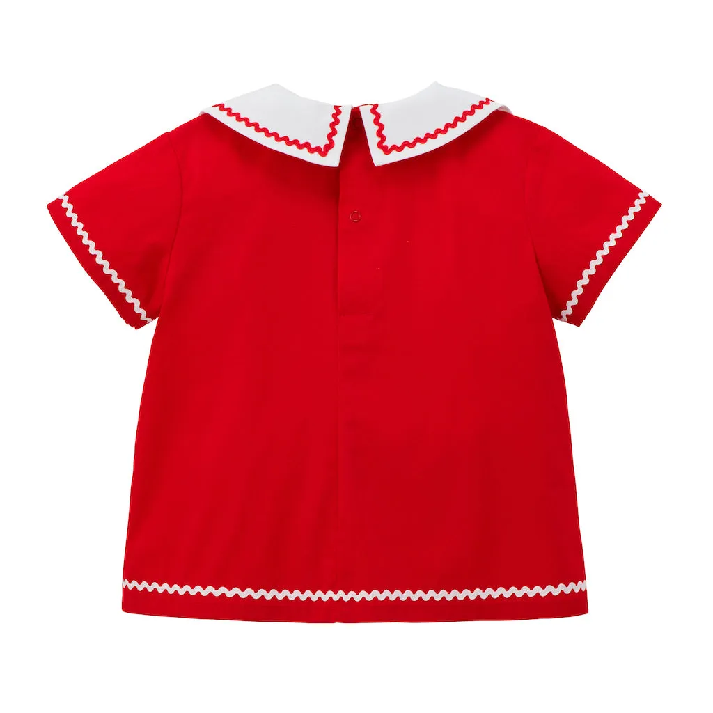 Chieco Saku Wonderland Red Bliss Blouse