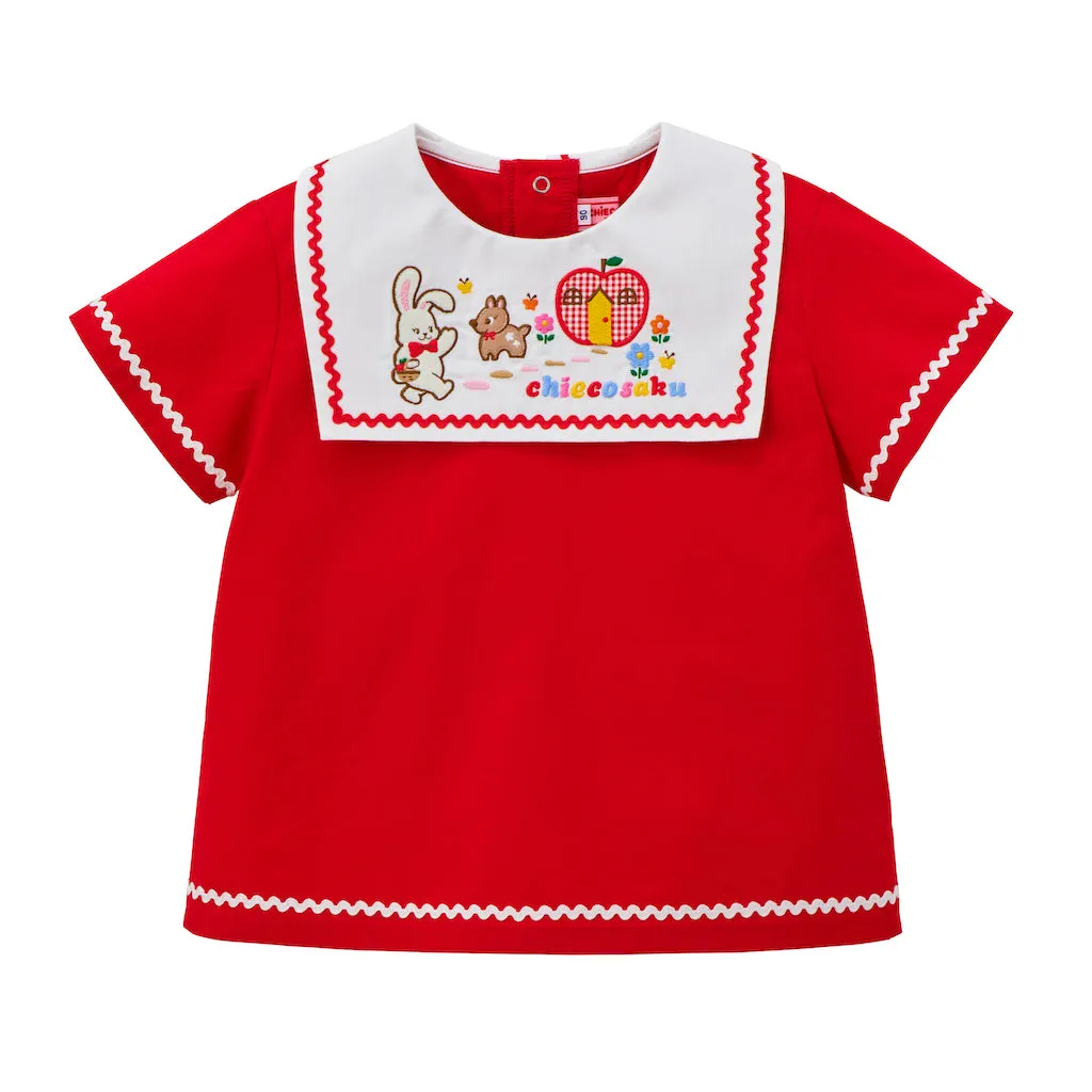 Chieco Saku Wonderland Red Bliss Blouse