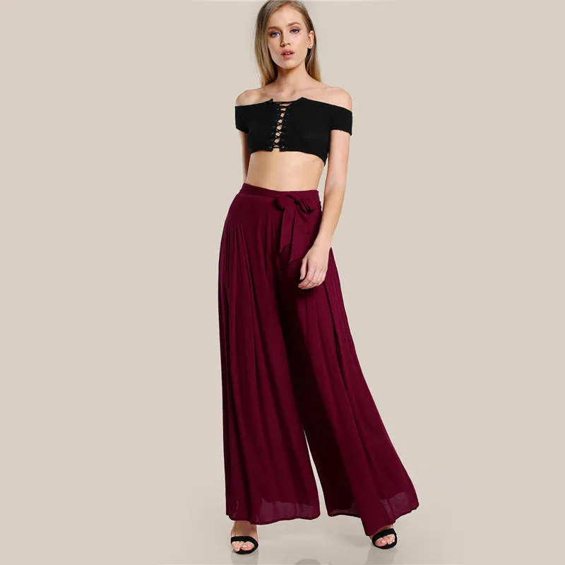 Chiffon Wide Leg Pants