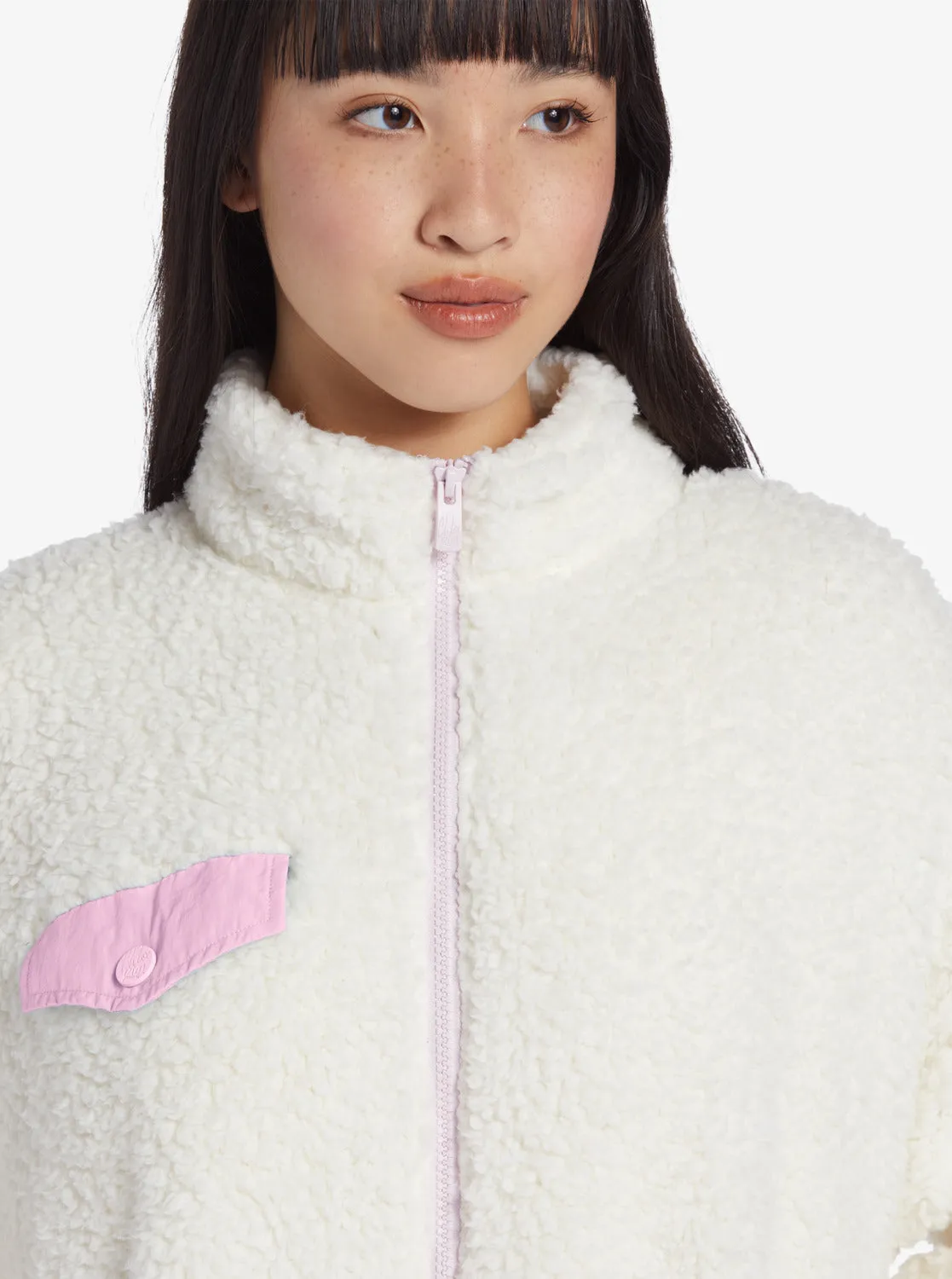 Chloe Kim Pop Snow Sherpa Full-Zip Fleece - Vanilla Ice