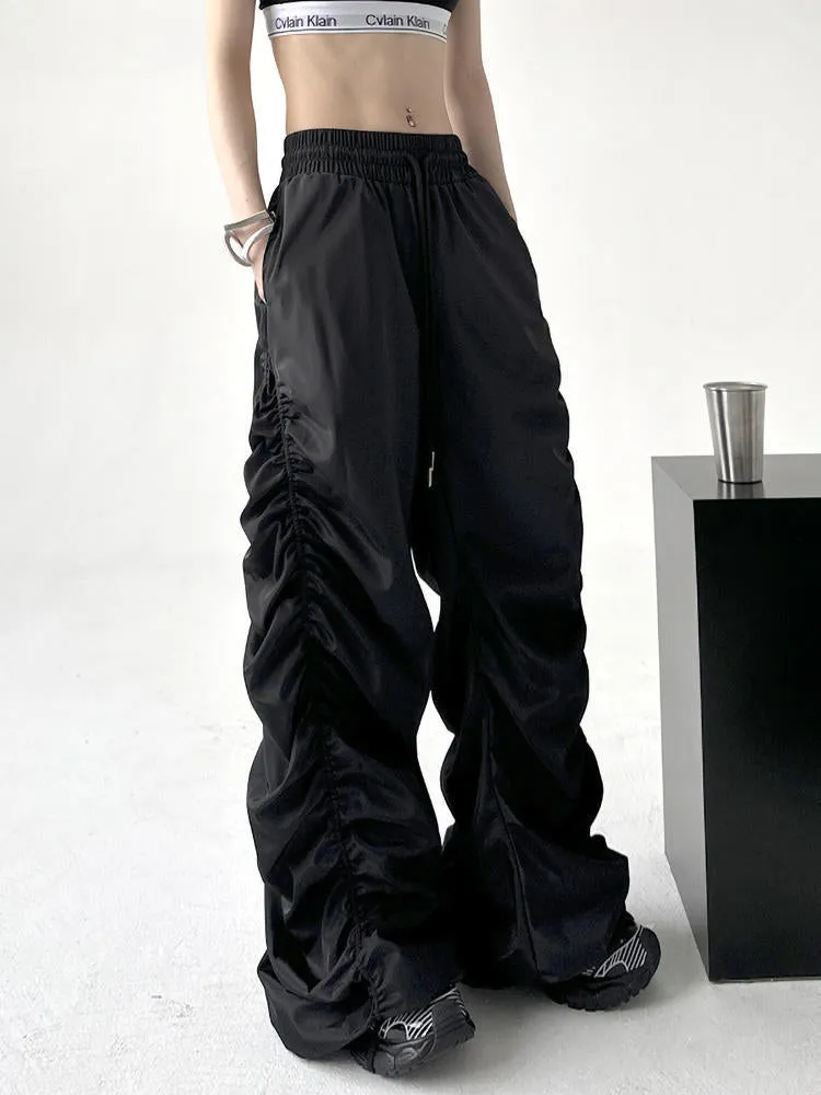 Comfortable Black Baggy High-Waisted Pants for Halloween