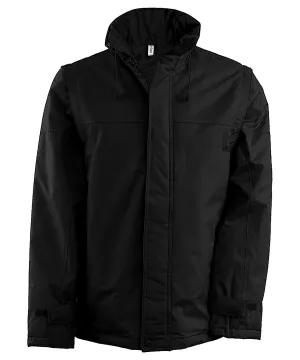 Detachable-sleeved blouson jacket | Black/Black