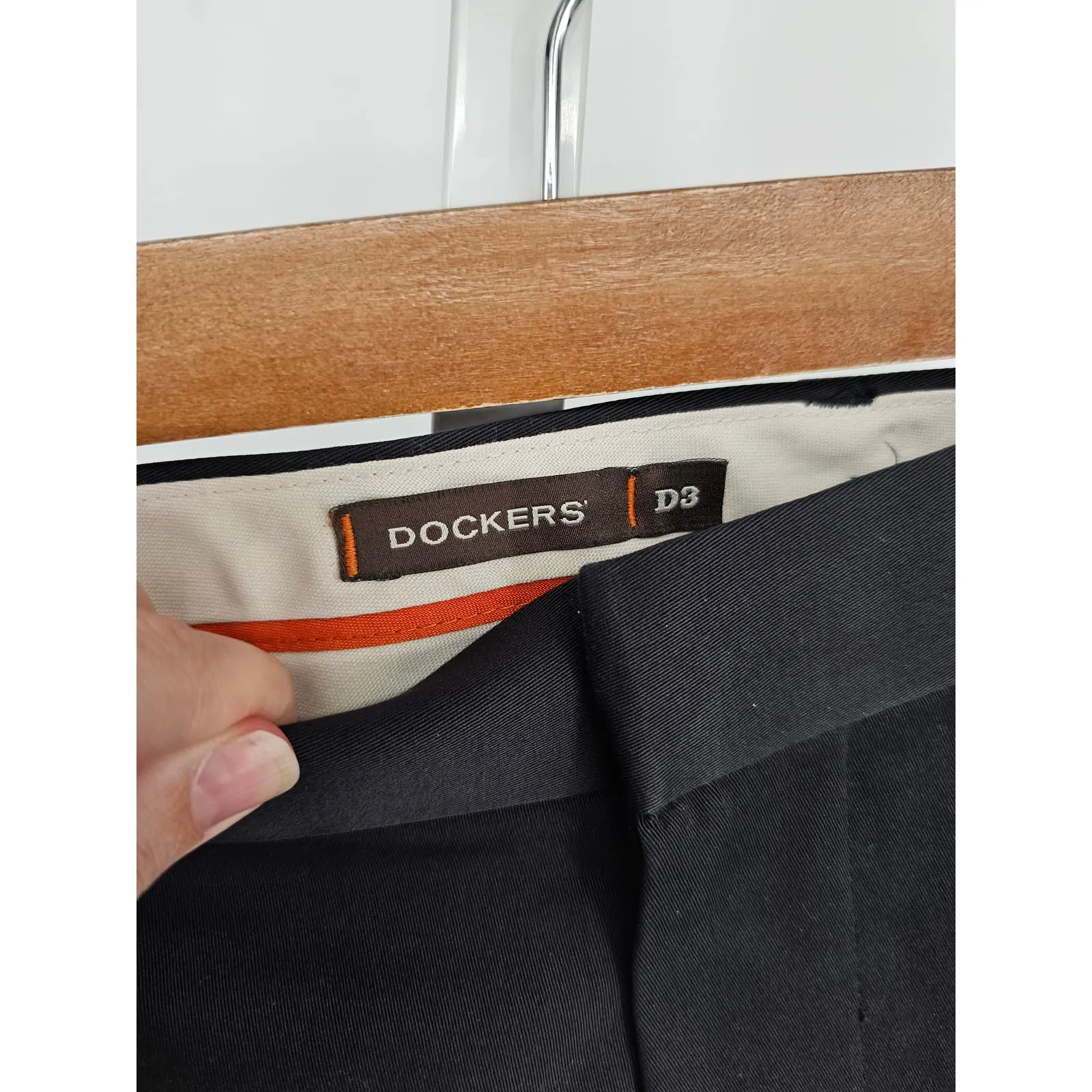 Dockers D3 Mens Sz 36x30 Flat Front Dress Pants Black