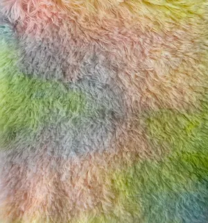 Galaxy Multi Color Dye Fuzzy Faux Fur Fabric