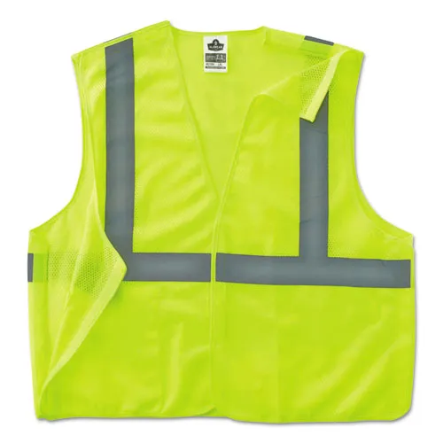 Glowear 8215ba Type R Class 2 Econo Breakaway Mesh Safety Vest, 2x-large To 3x-large, Lime, Ships In 1-3 Business Days