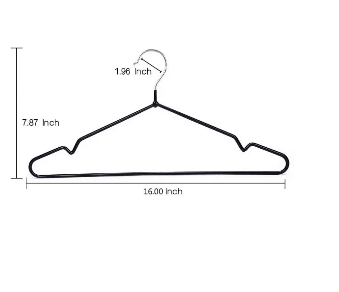 HA71535, Simpli Furnished 10Pk Non-Slip Hangers - Black