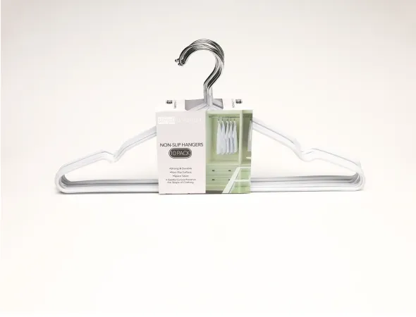 HA71536, Simpli Furnished - 10Pk Non-Slip Hangers - White