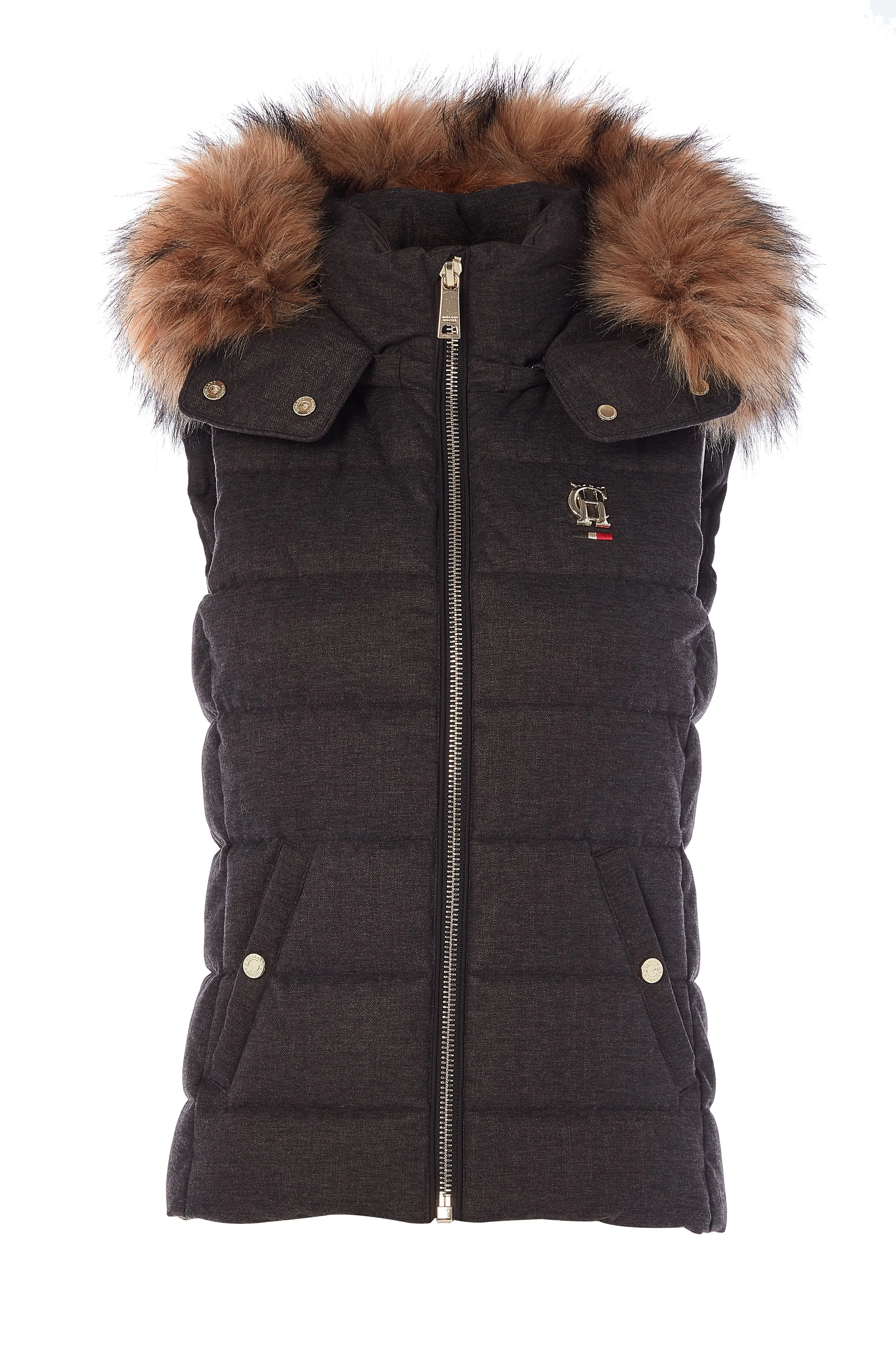 Heritage Faux Fur Gilet (Charcoal)