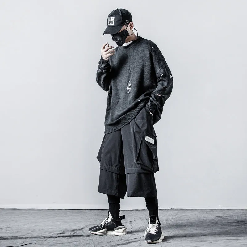 Japanese Streetwear Multi-Layer Cargo Pants