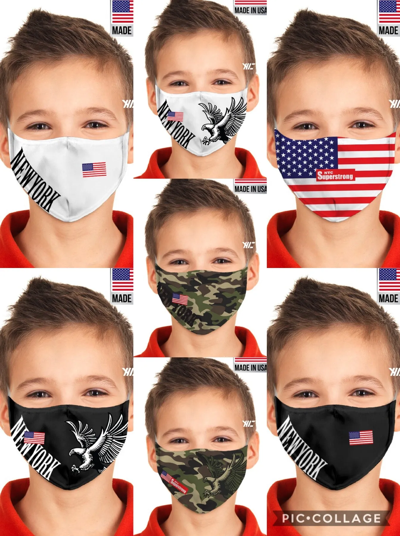 Kids NY Designed Washable Face Mask