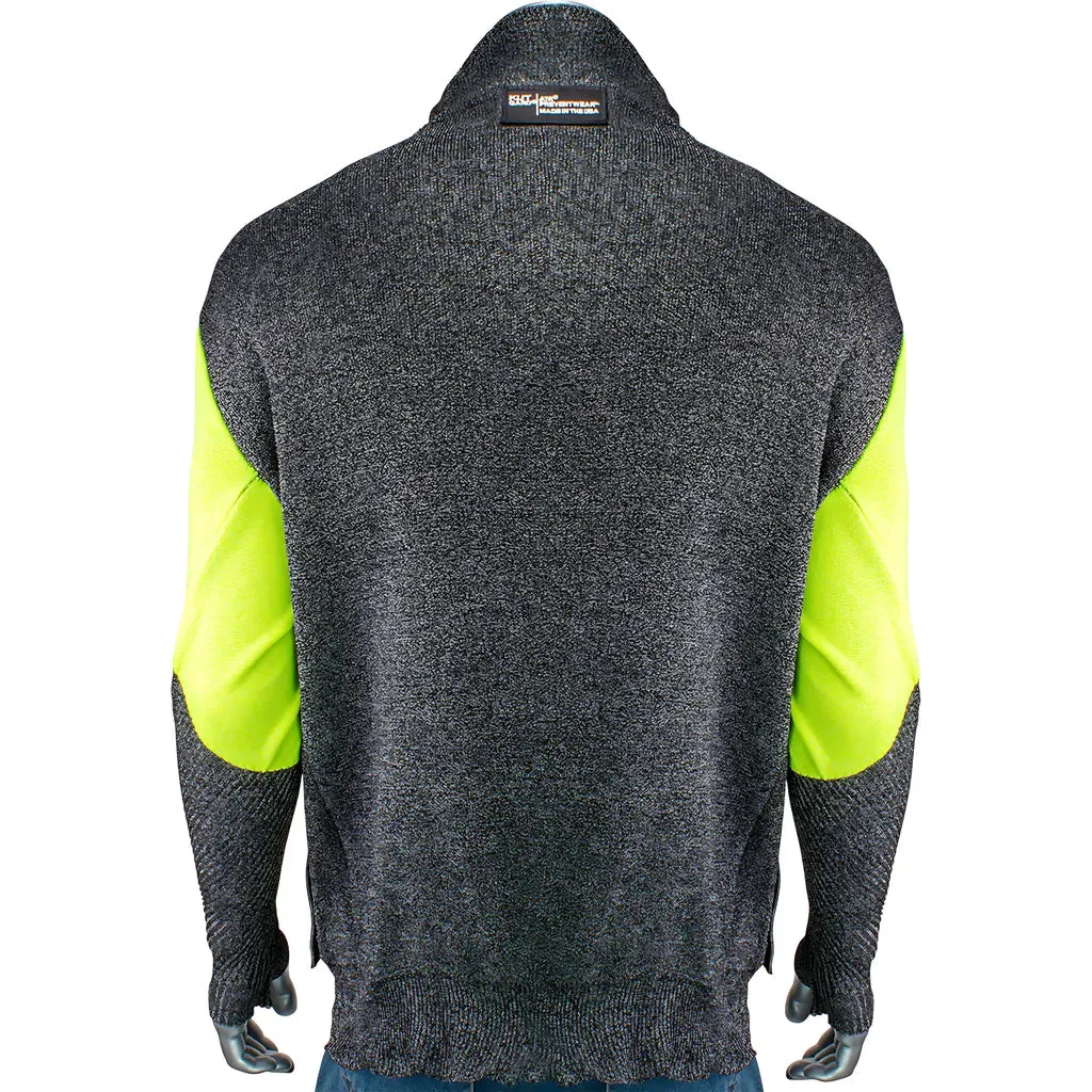 Kut Gard P601BP4CMHVBPP1TH-4XL ATA Blended Cut Resistant Pullover with Hi-Vis Sleeves