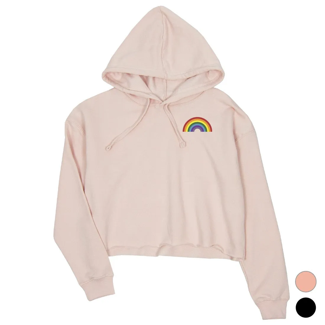 LGBT Rainbow Pocket Crop Hoodie