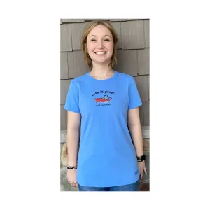 Life Is Good Women's Lake Champlain Exclusive Cruiser Tee - Cornflower Blue