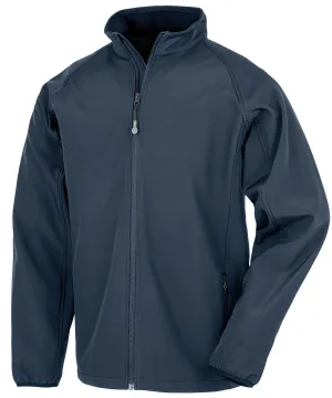 Mens recycled 2-layer printable softshell jacket | Navy