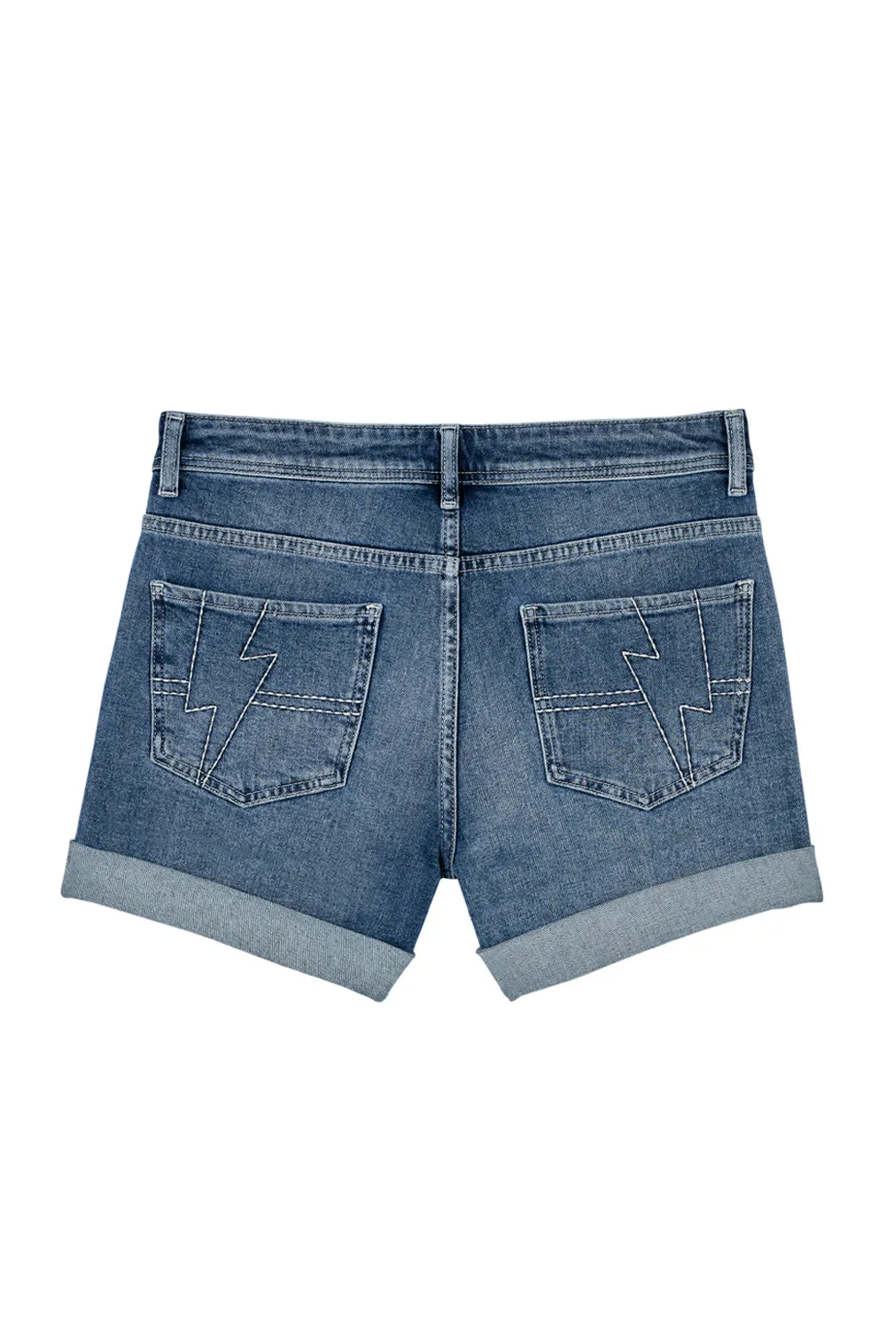 Mid Wash Indigo Denim Shorts