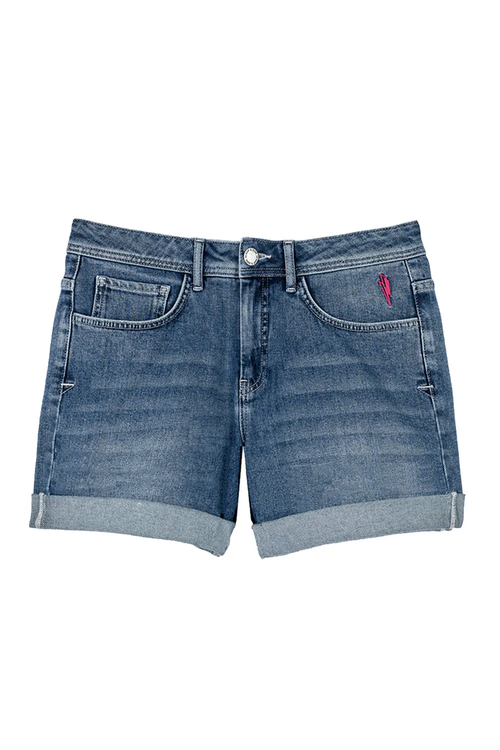 Mid Wash Indigo Denim Shorts