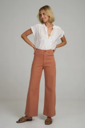 Molly Cotton Pant - Brick