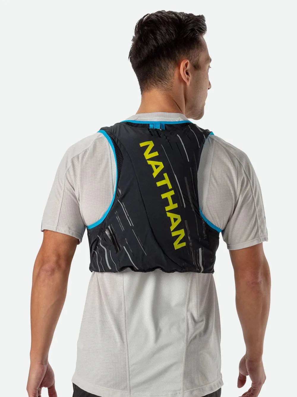 Nathan | Pinnacle 4L Hydration Race Vest | Unisex | Black/Finish Lime