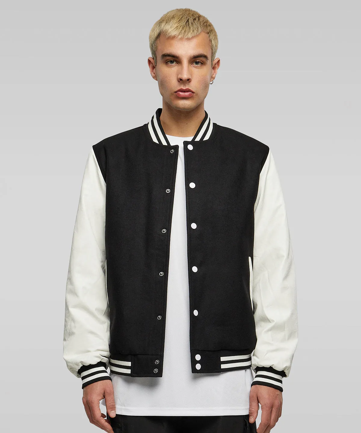 Old school college jacket | Black/White