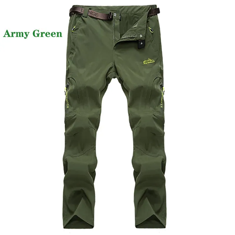 Outdoor Hiking Pants with Belt Quick-drying Waterproof Multi-pocket Light Tactical Cargo Pants