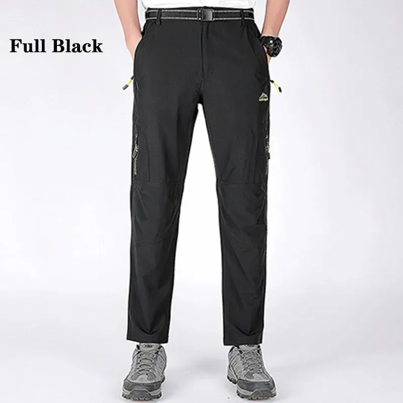 Outdoor Hiking Pants with Belt Quick-drying Waterproof Multi-pocket Light Tactical Cargo Pants