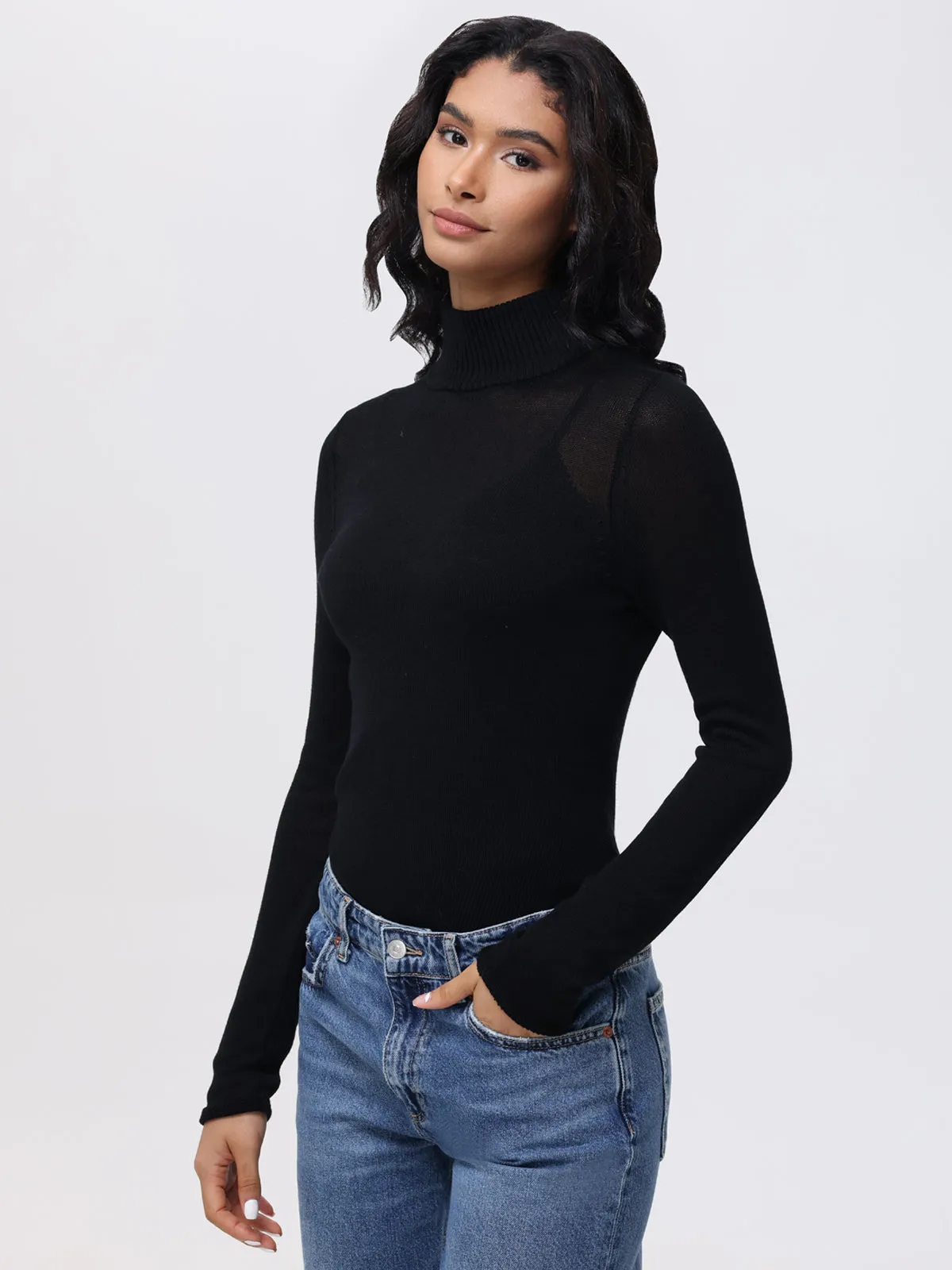 Paloma: Fine Gauge Turlteneck Sweater