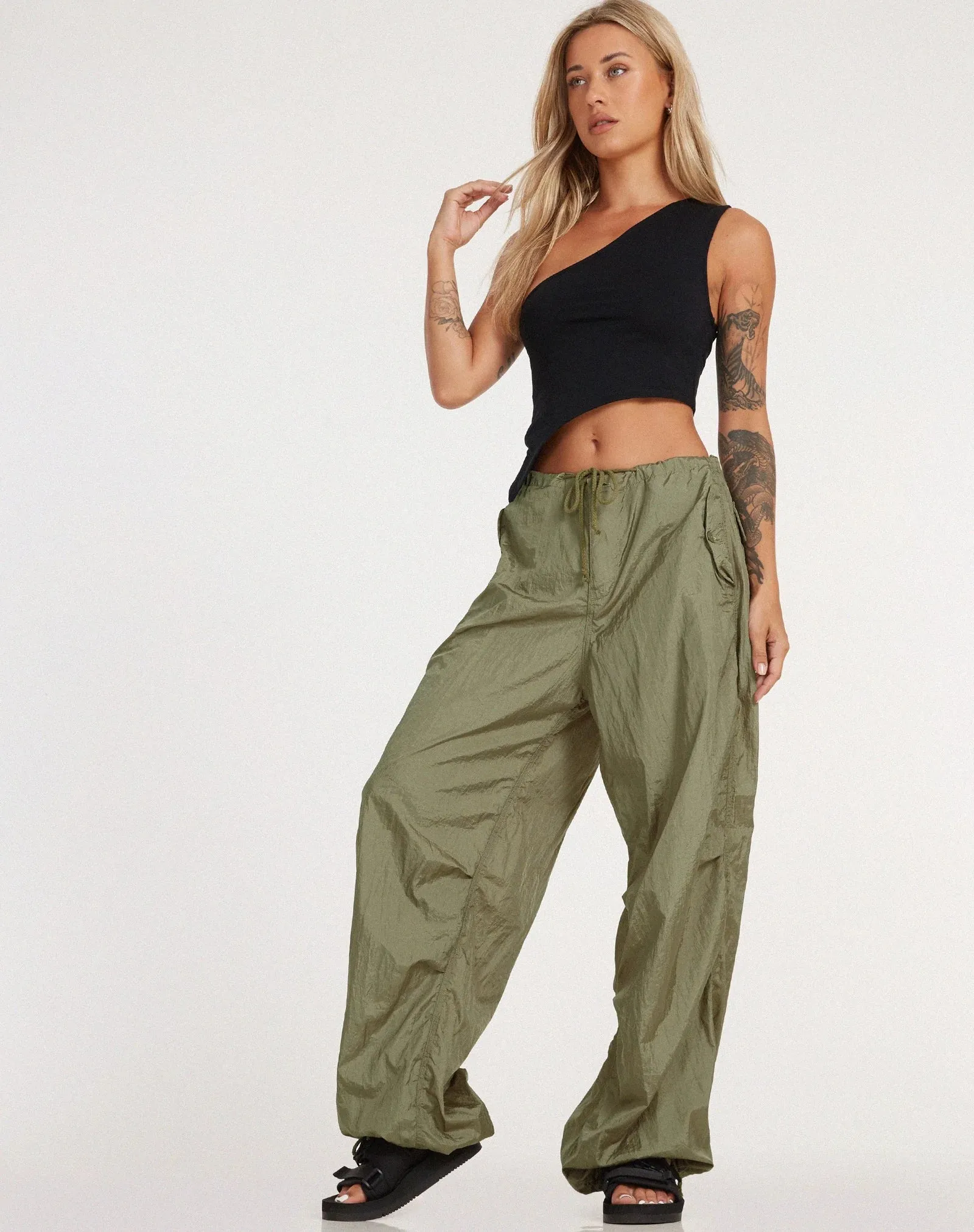 Parachute Trousers with Cord Locks