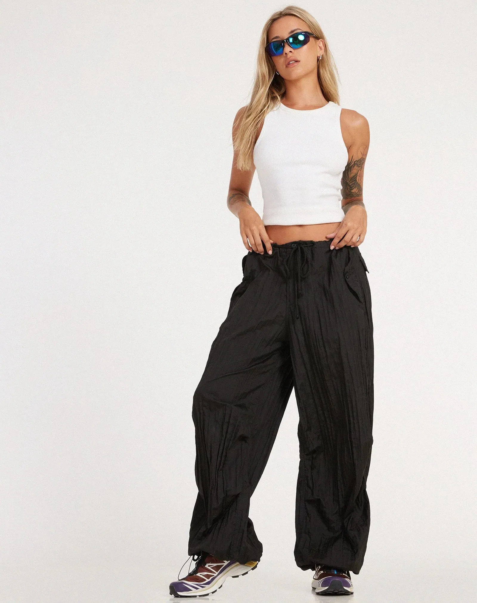 Parachute Trousers with Cord Locks