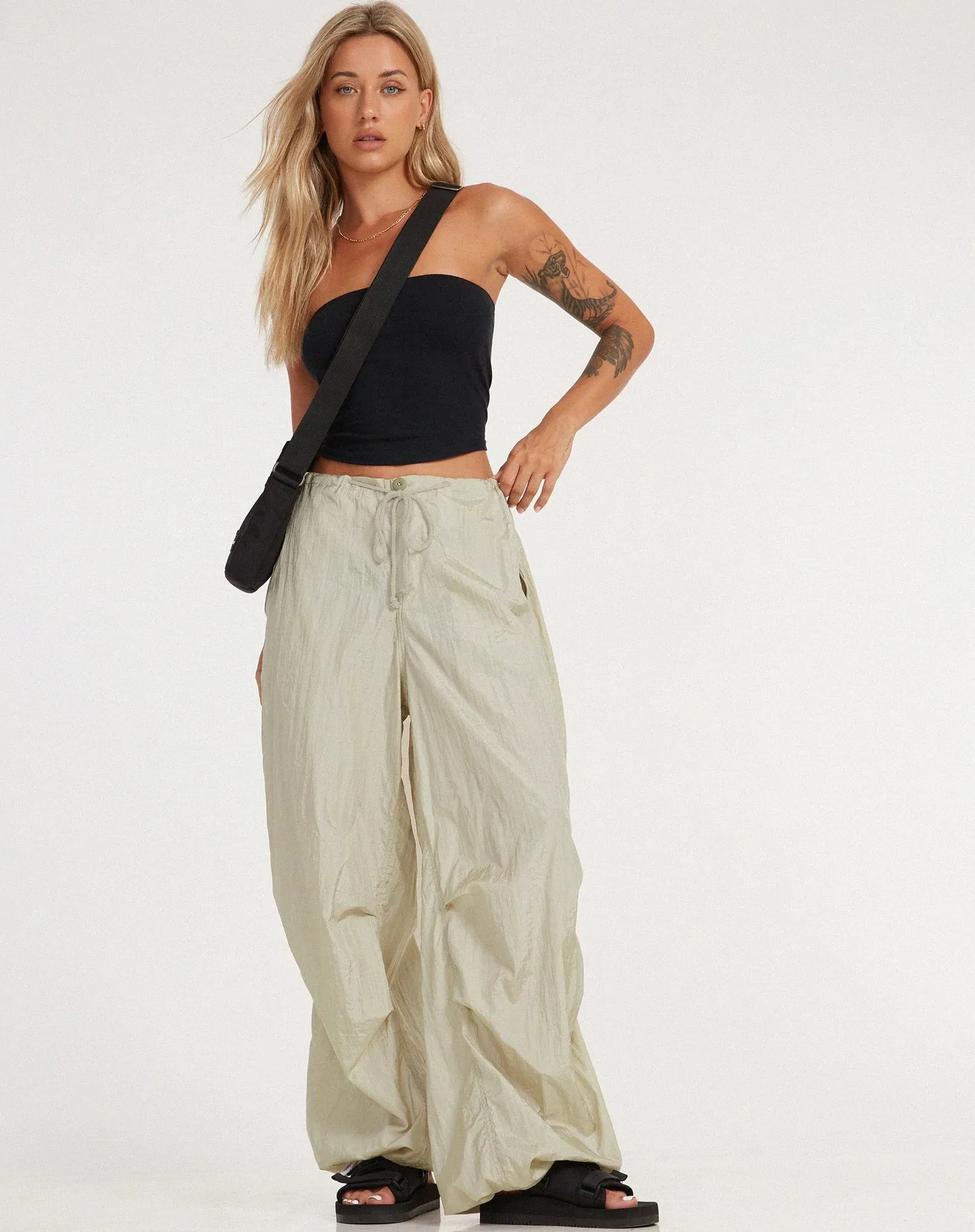 Parachute Trousers with Cord Locks