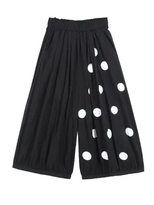 Polka Dot Pleated Loose pants