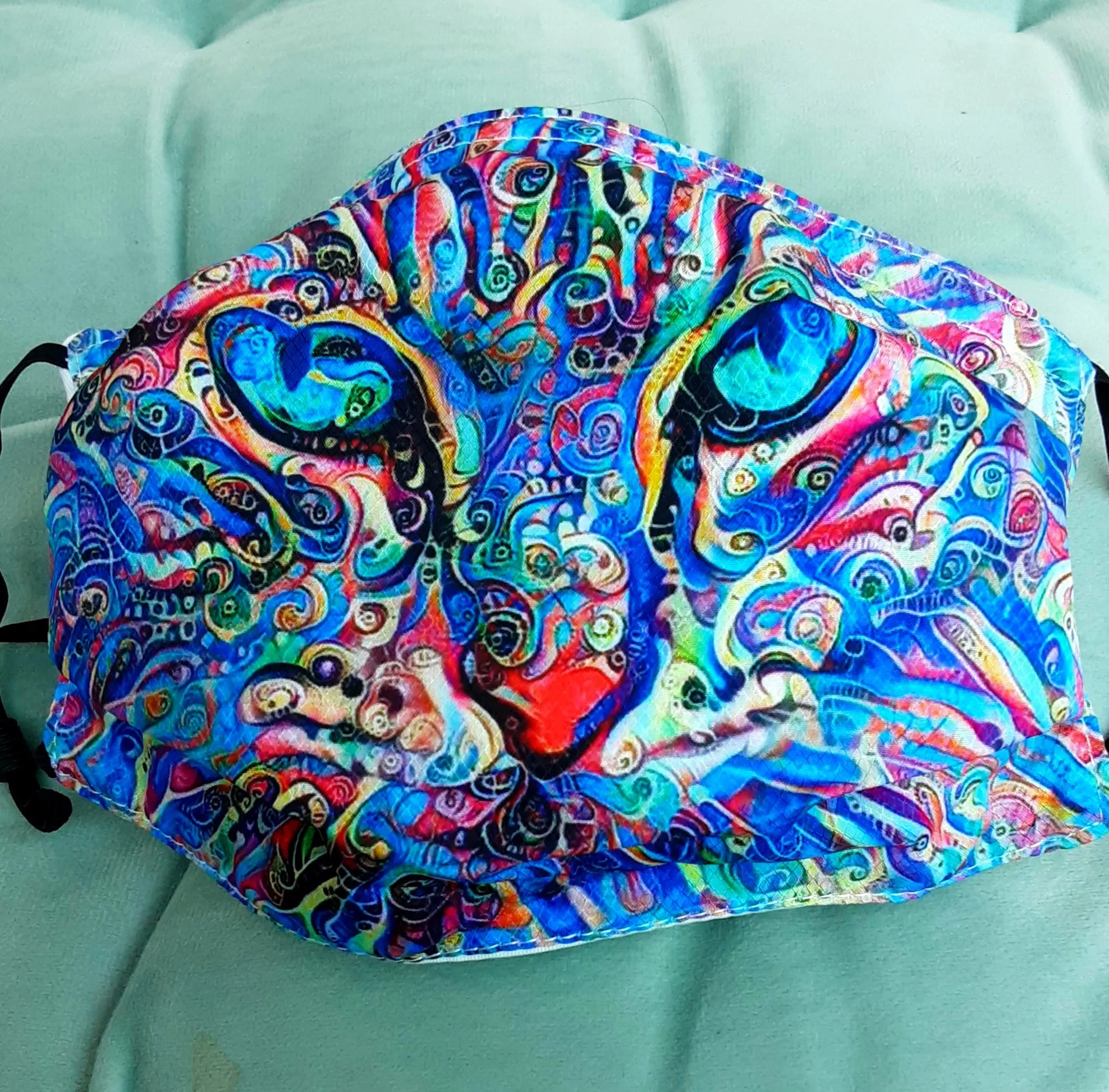 Psychedelic Cat Facemask