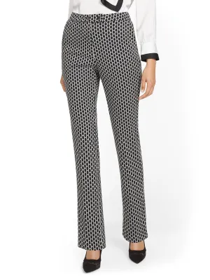 Pull-On Dot-Print Slim-Leg Ponte Pant - Superflex