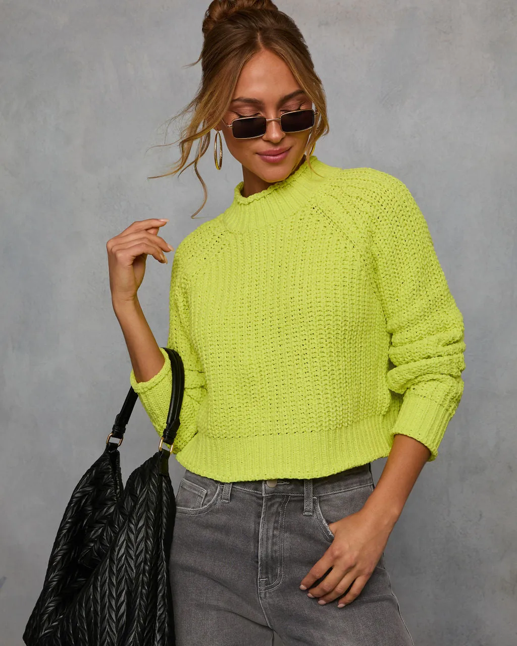 Pure Joy Mockneck Knit Sweater