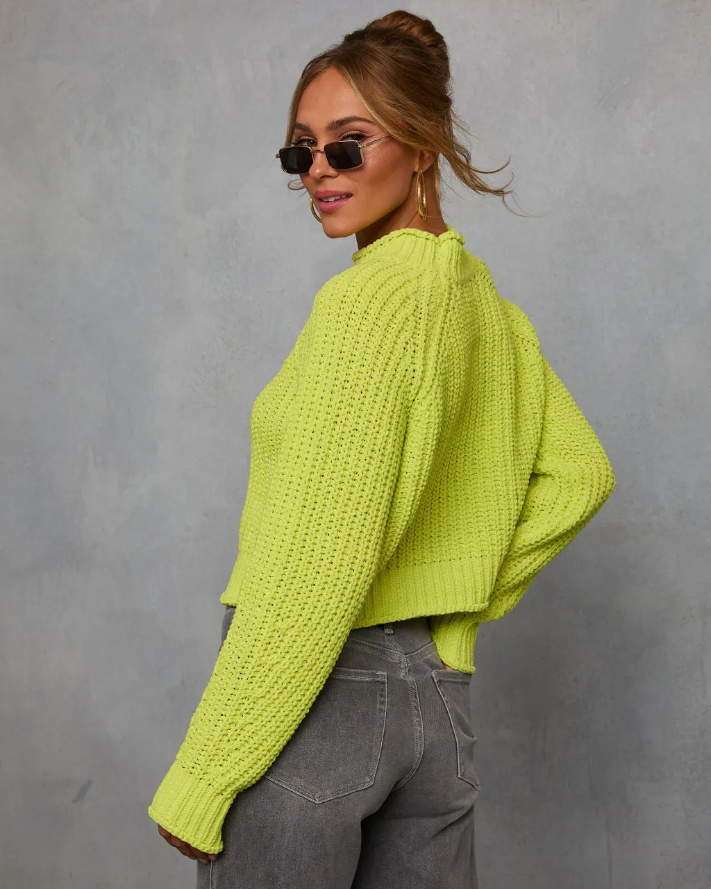 Pure Joy Mockneck Knit Sweater