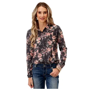 Roper Women's Pink Floral Long Sleeve Shirt