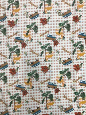 RV-7349W DIGITAL VACATION PRINT VISCOSE CHALLIS. ITALY