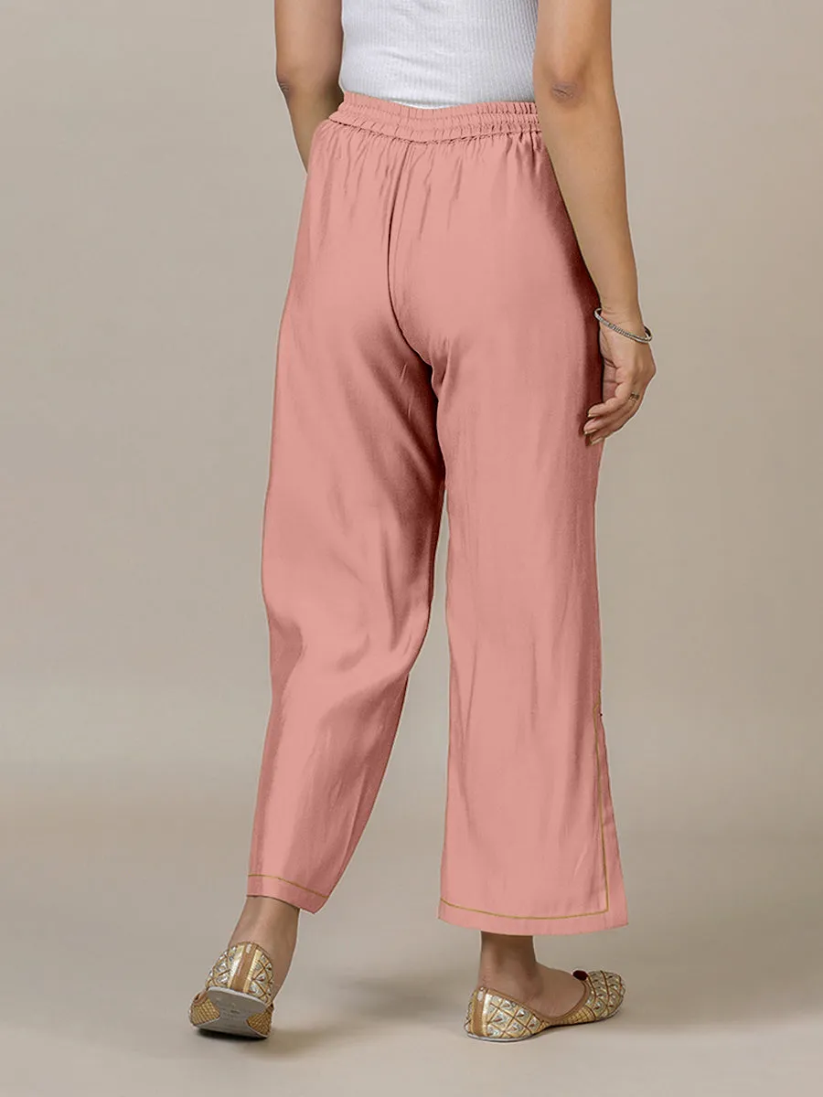 Saba x Rozaana | Sea Pink Cotton Silk Pants