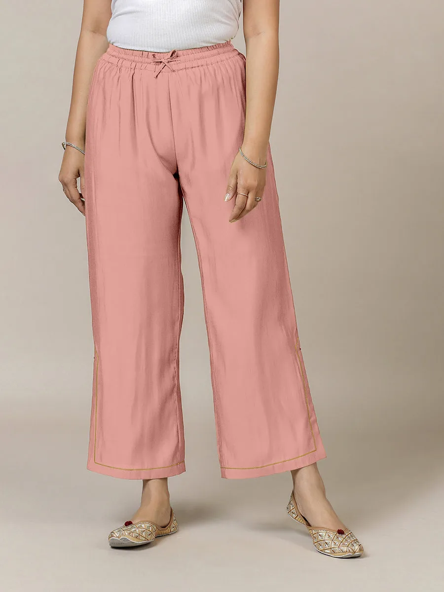 Saba x Rozaana | Sea Pink Cotton Silk Pants