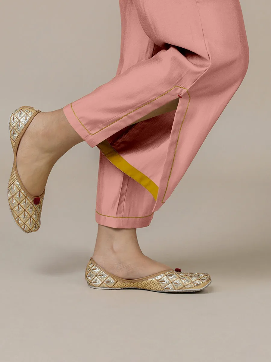 Saba x Rozaana | Sea Pink Cotton Silk Pants