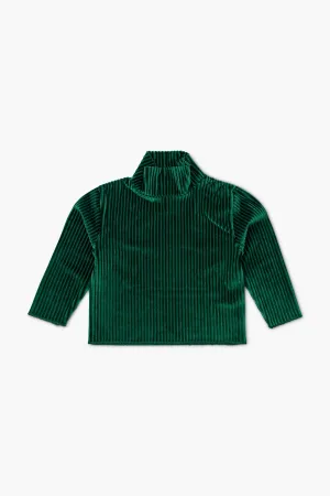 SALE - Ribbed Velour Turtleneck_Green