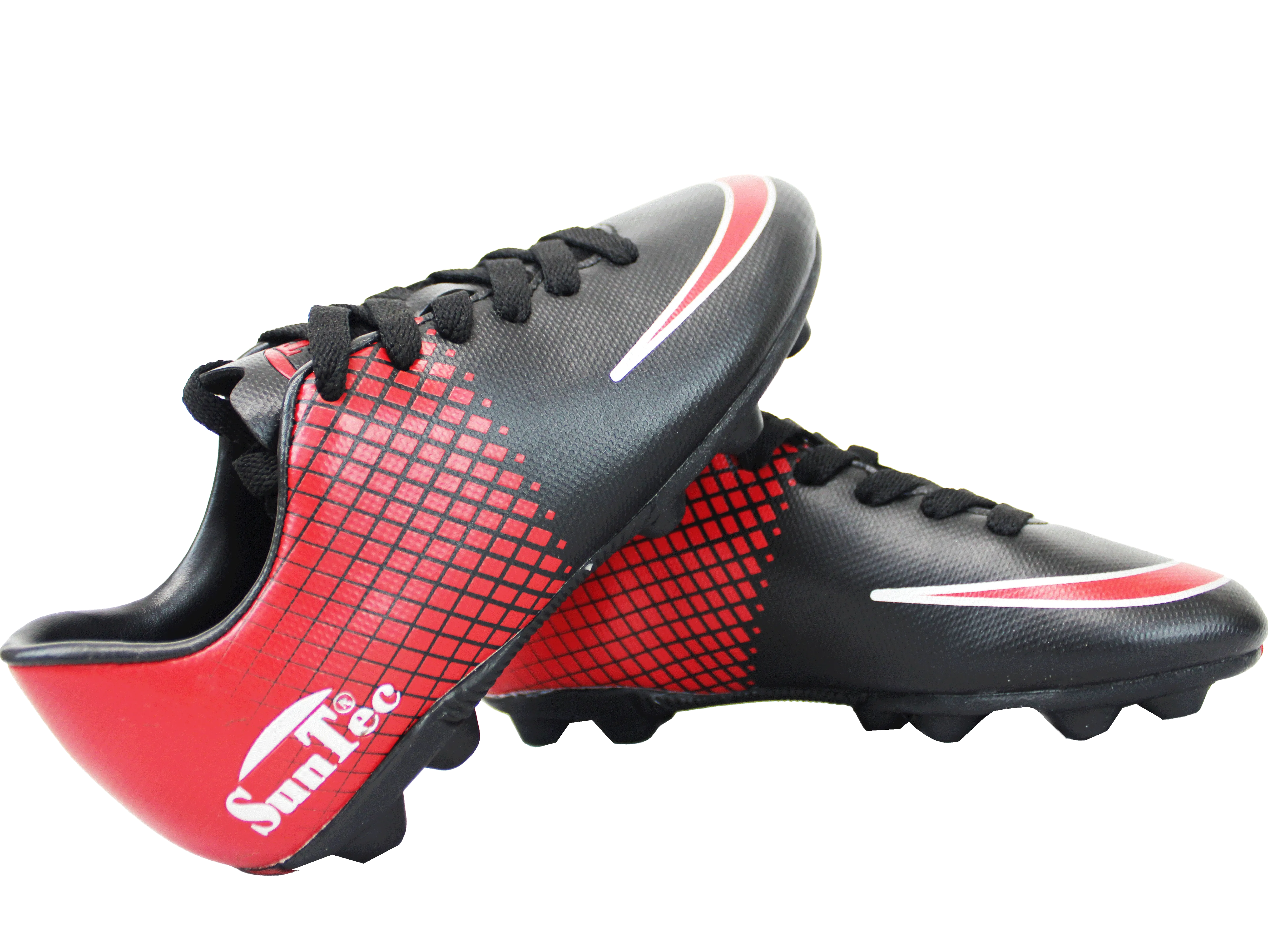 Sun-Tec Boys Black/Red Soccer Boots