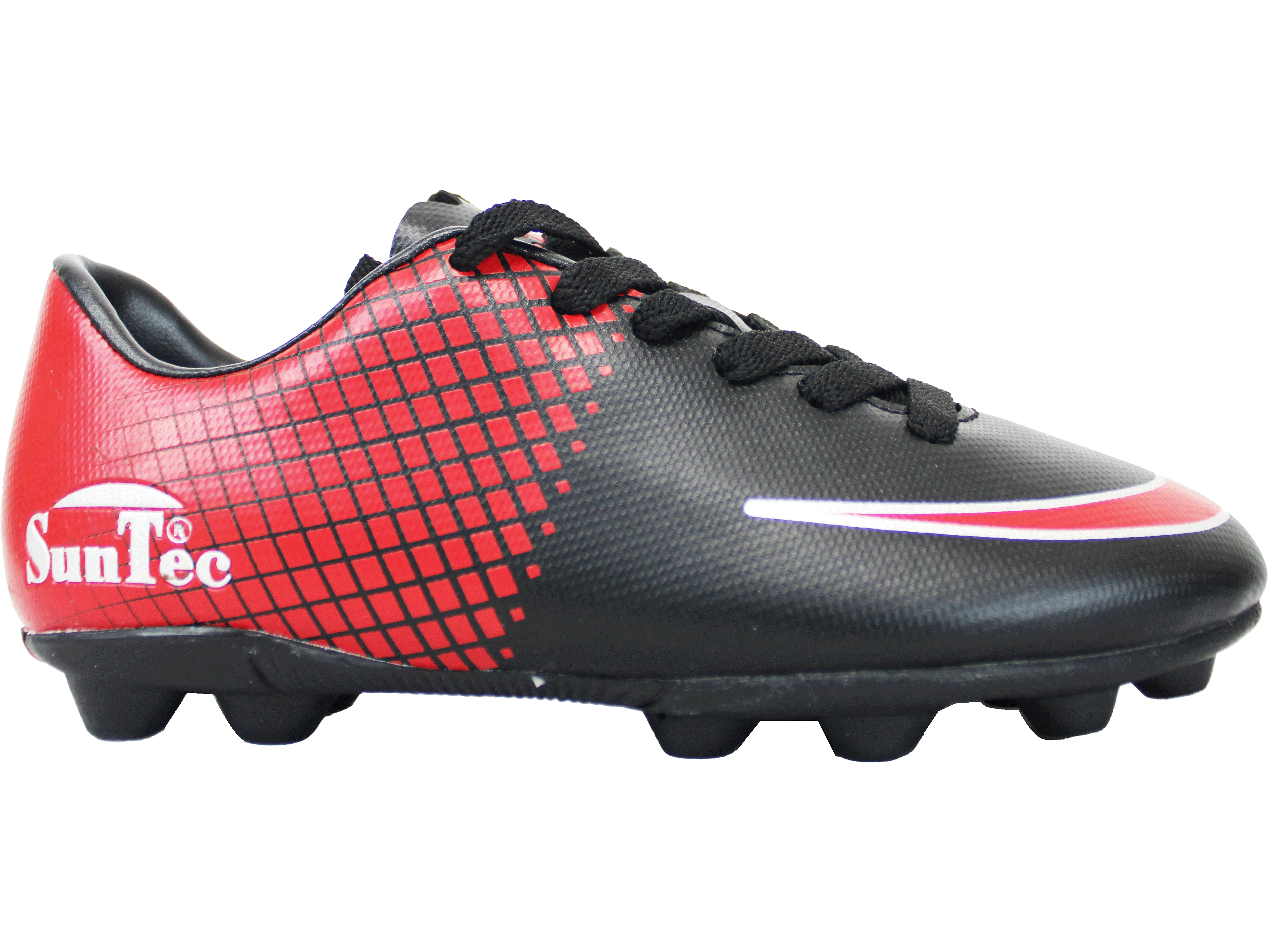 Sun-Tec Boys Black/Red Soccer Boots